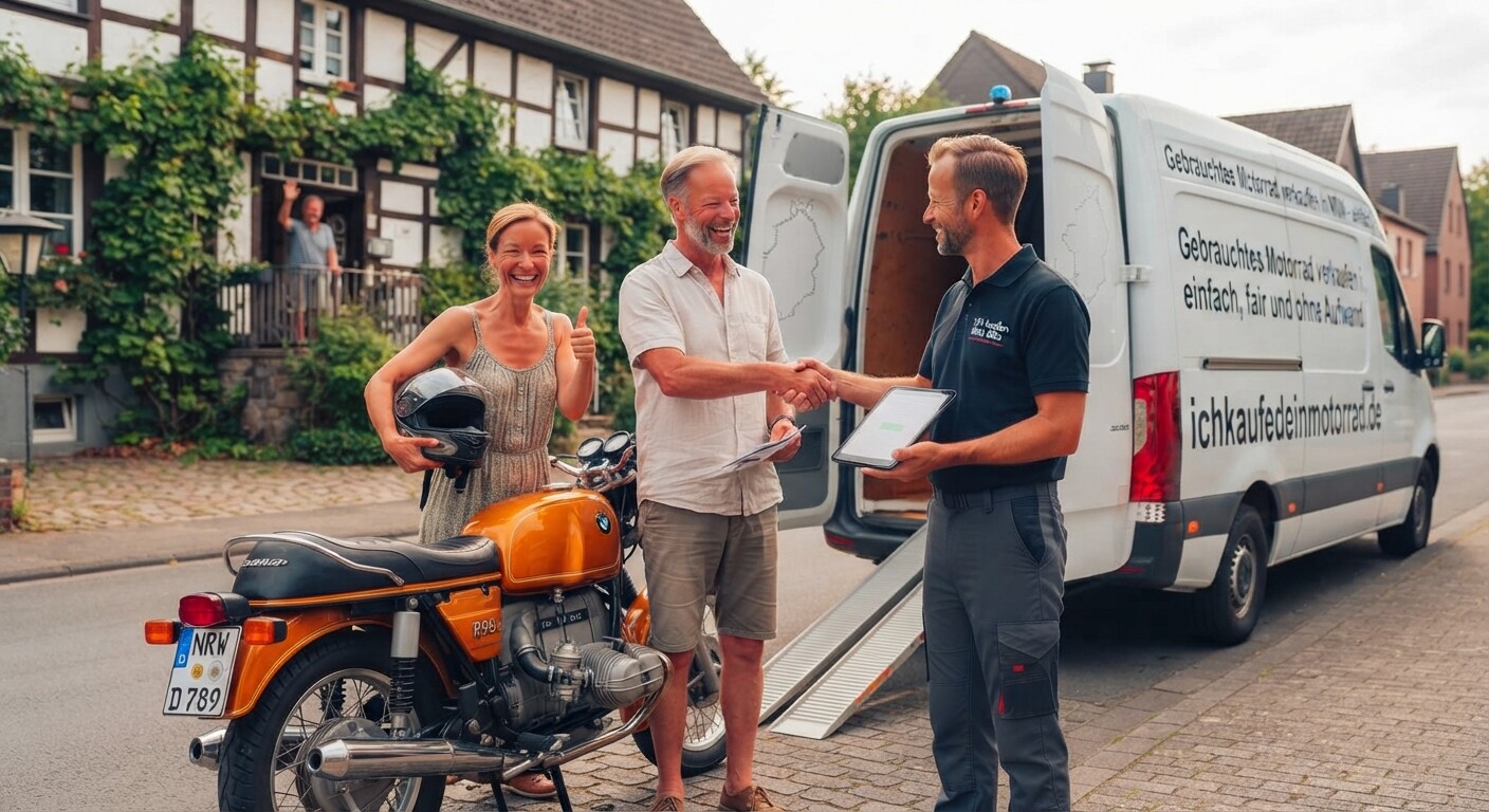 Gebrauchtes Motorrad in NRW verkaufen – unkomplizierter Ankauf mit Abholung direkt bei Ihnen zu Hause.