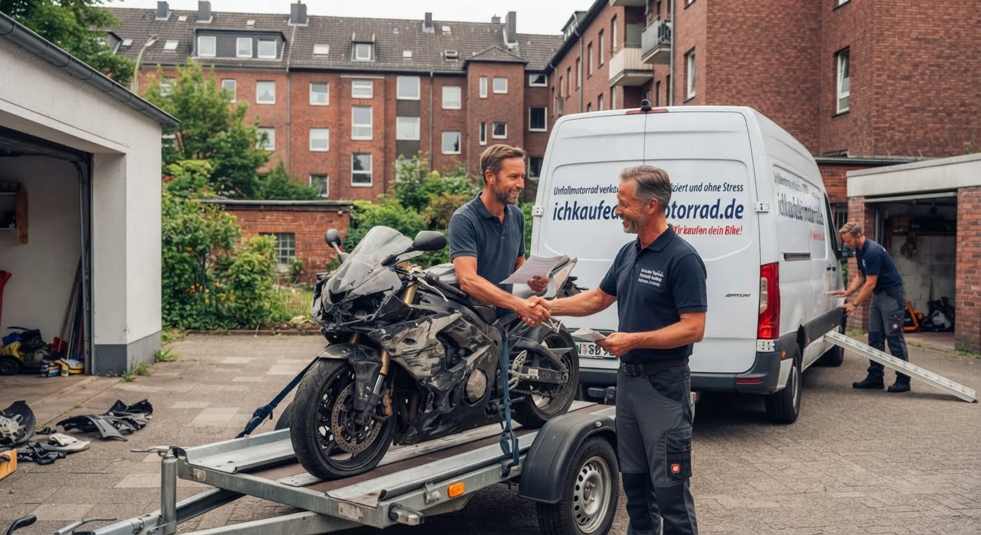 Unfallmotorrad Ankauf in NRW – beschädigtes Motorrad verkaufen