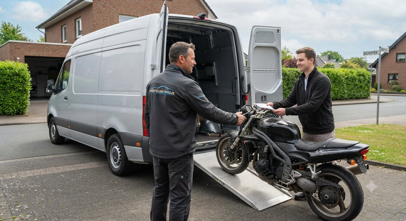 Motorrad verkaufen in Münster – persönliche Abholung durch ichkaufedeinmotorrad.de
